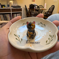 Custom Pet Jewelry Dish - Watercolor Art by PaintMySoul