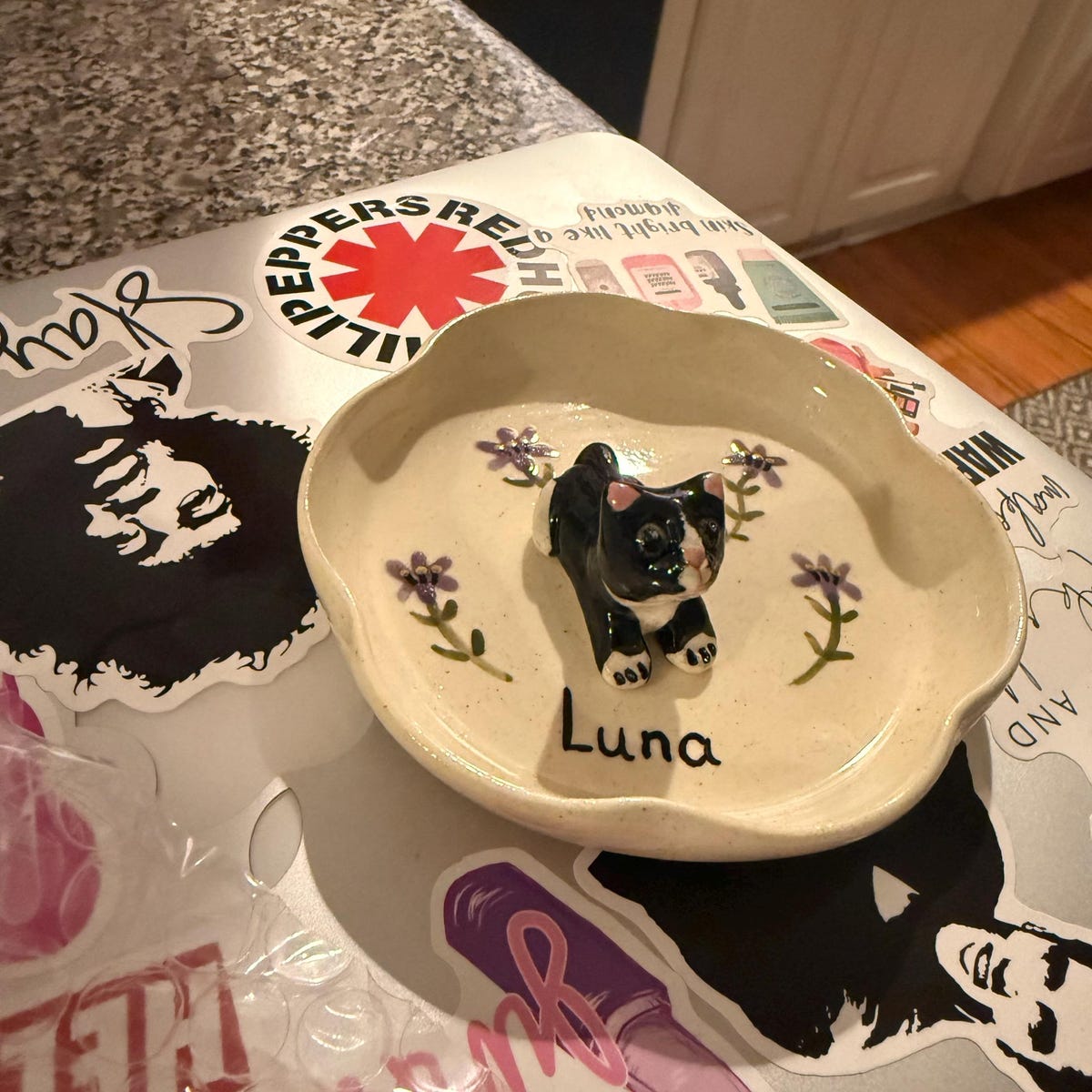Custom Pet Jewelry Dish - Watercolor Art by PaintMySoul