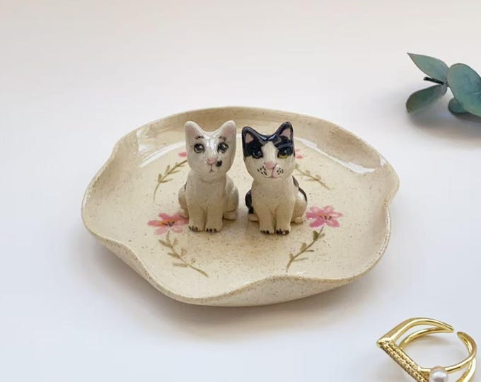 Custom Pet Jewelry Dish - Watercolor Art by PaintMySoul
