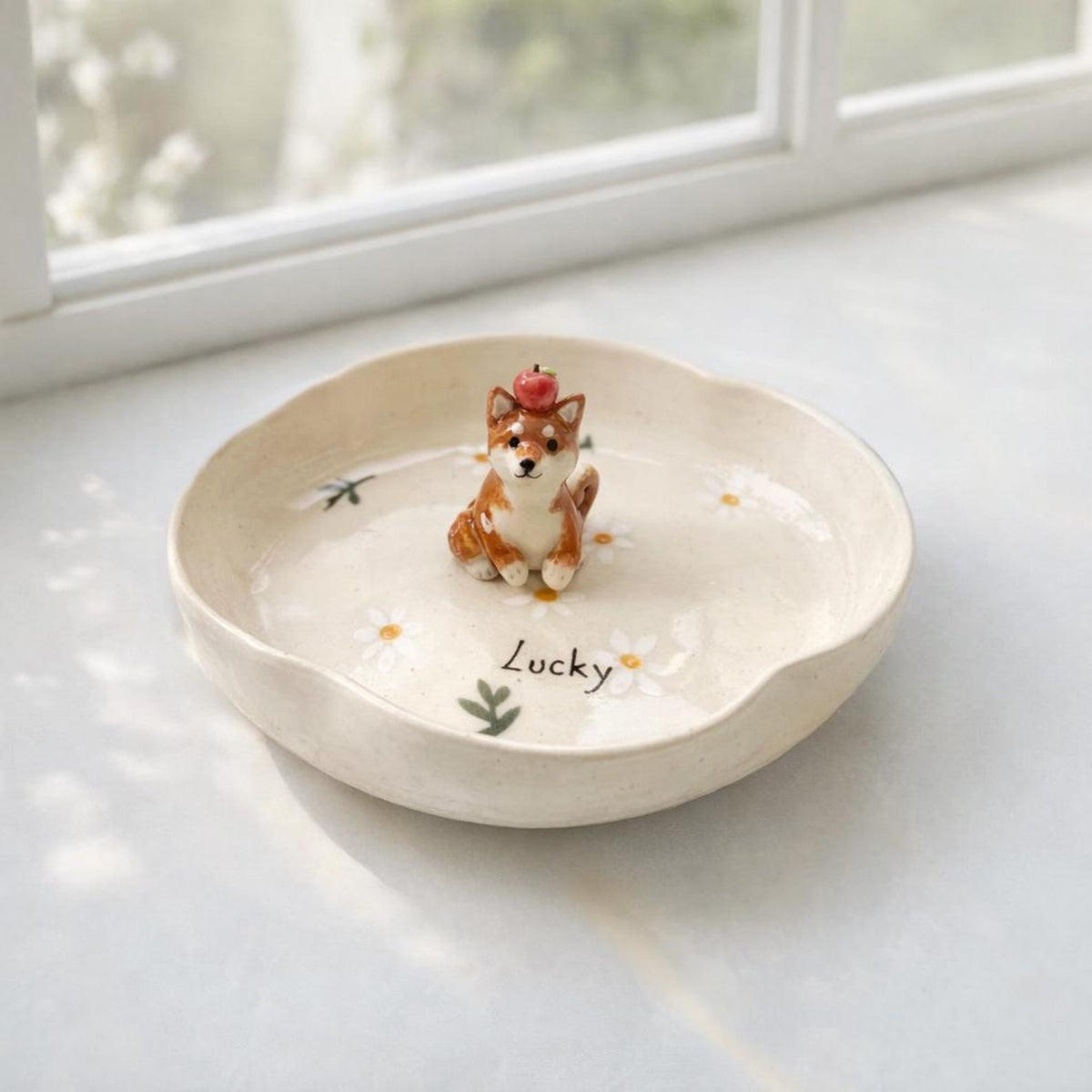 Custom Pet Jewelry Dish - Watercolor Art by PaintMySoul