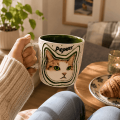 Custom Pet Portrait Mug - Watercolor Art by PaintMySoul