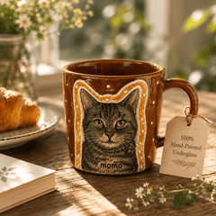 Custom Pet Portrait Mug - Watercolor Art by PaintMySoul