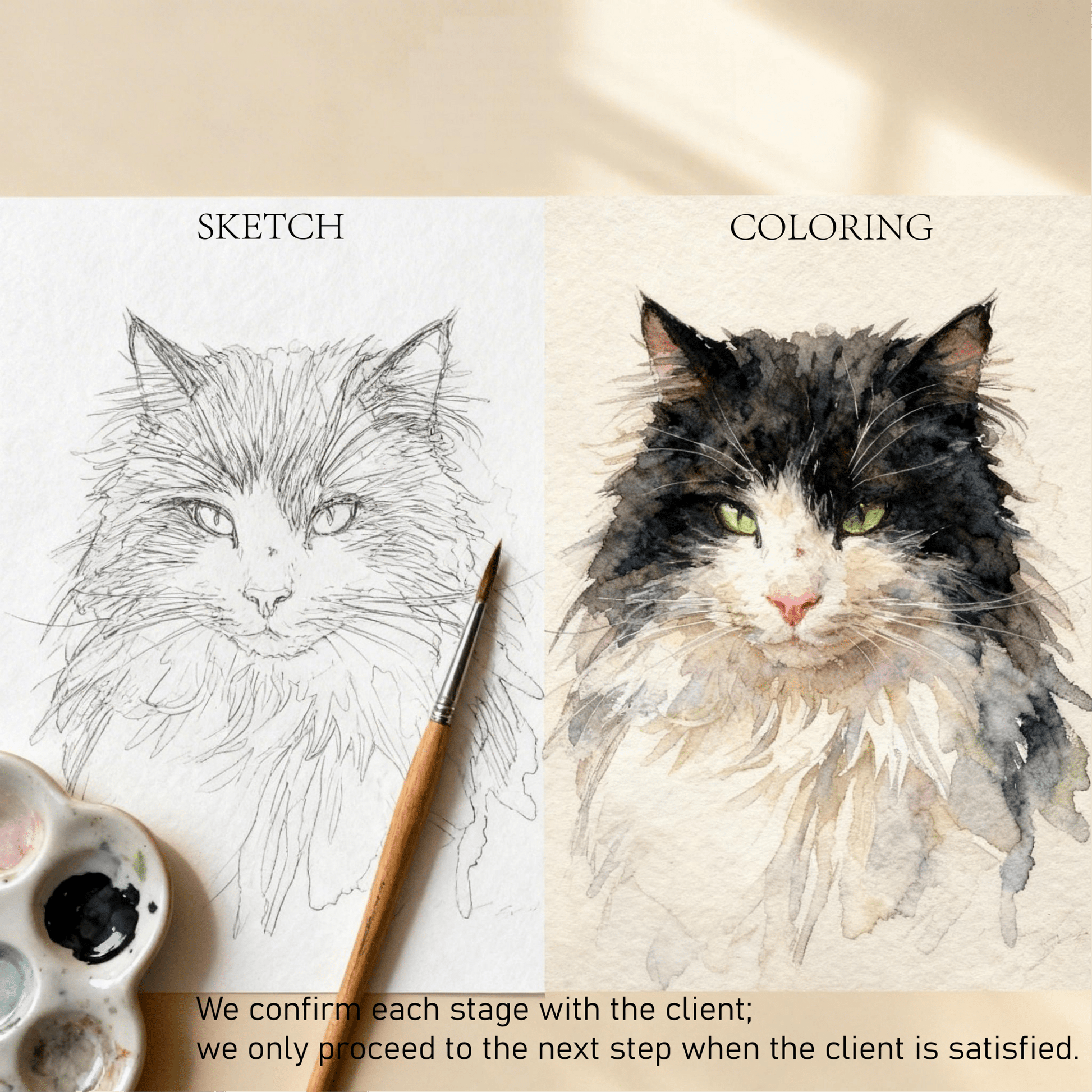 Custom Pet Watercolor Portrait | Watercolor Art by PaintMySoul
