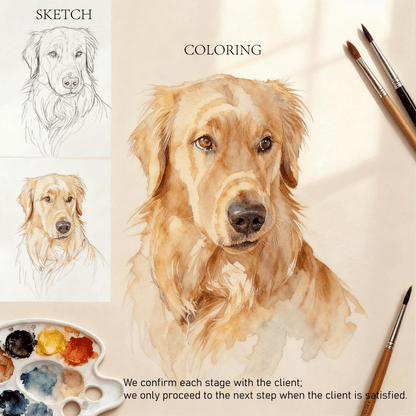 Custom Pet Watercolor Portrait | Watercolor Art by PaintMySoul