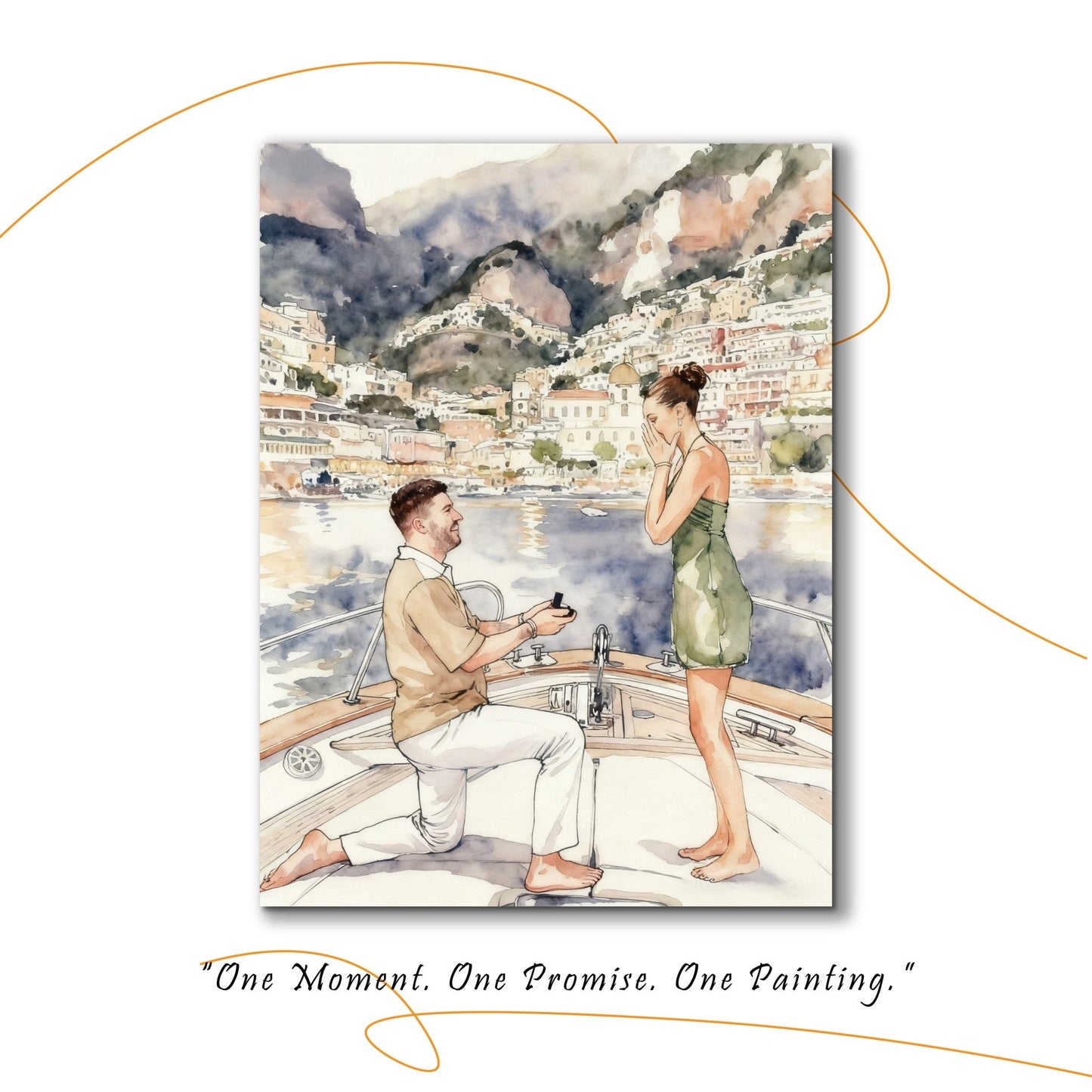 Custom Watercolor Couple Portrait - PaintMySoul