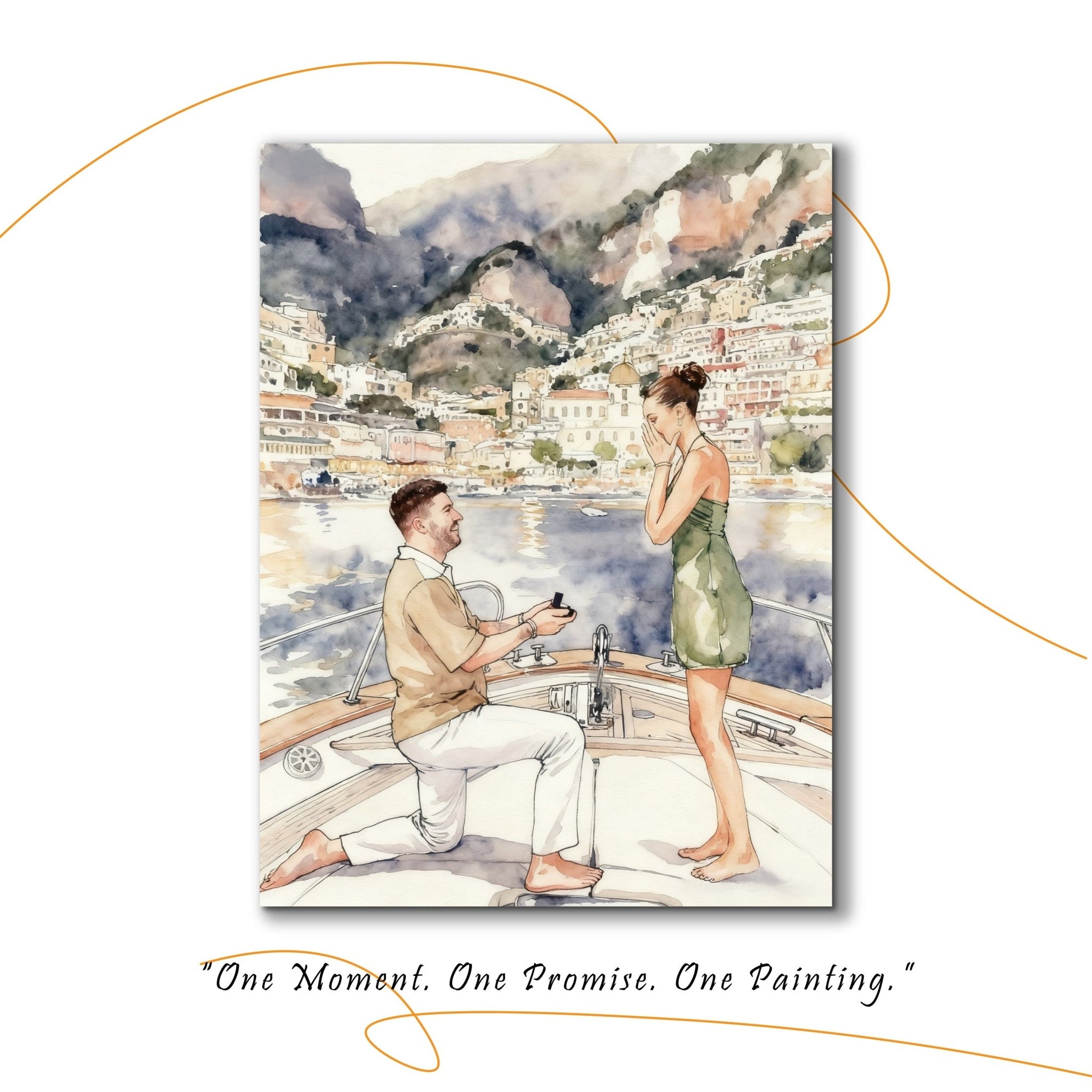 Custom Watercolor Couple Portrait - PaintMySoul