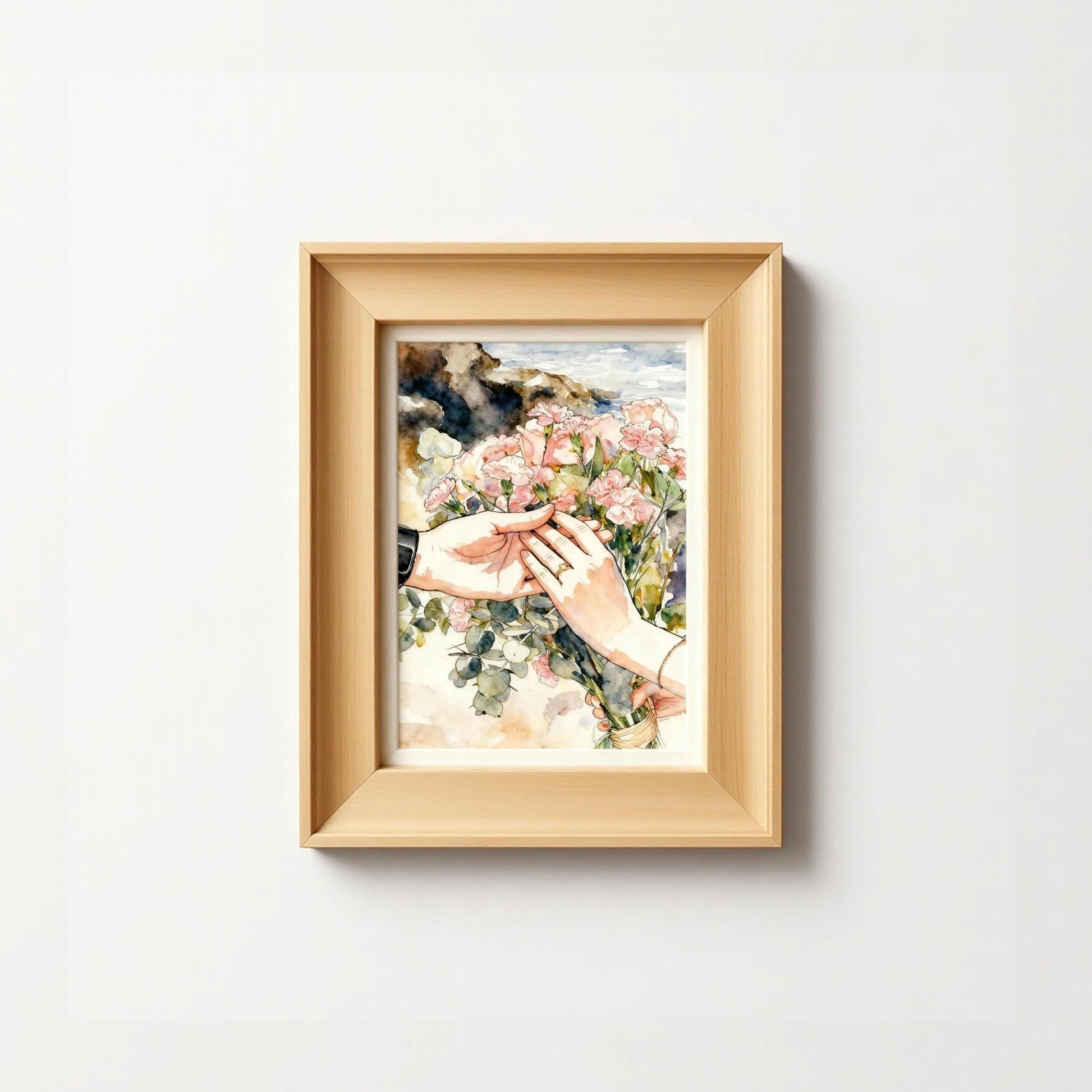 Custom Watercolor Couple Portrait - PaintMySoul