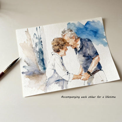 Custom Watercolor Couple Portrait - PaintMySoul