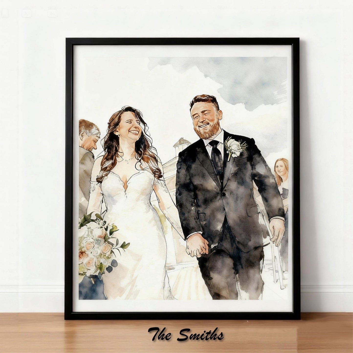 Custom Watercolor Couple Portrait - PaintMySoul