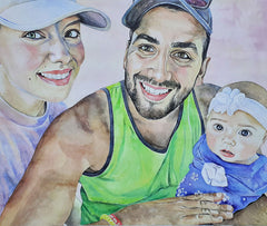 Custom family watercolor gift