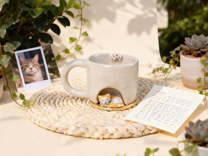 Handmade Ceramic Custom Pet Mug, Personalized Pet Mug from Photo, 3D Pet Figurine Mug - Watercolor Art by PaintMySoul