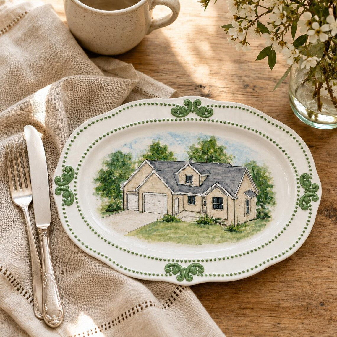 100% Hand-Painted Custom Wall Plate