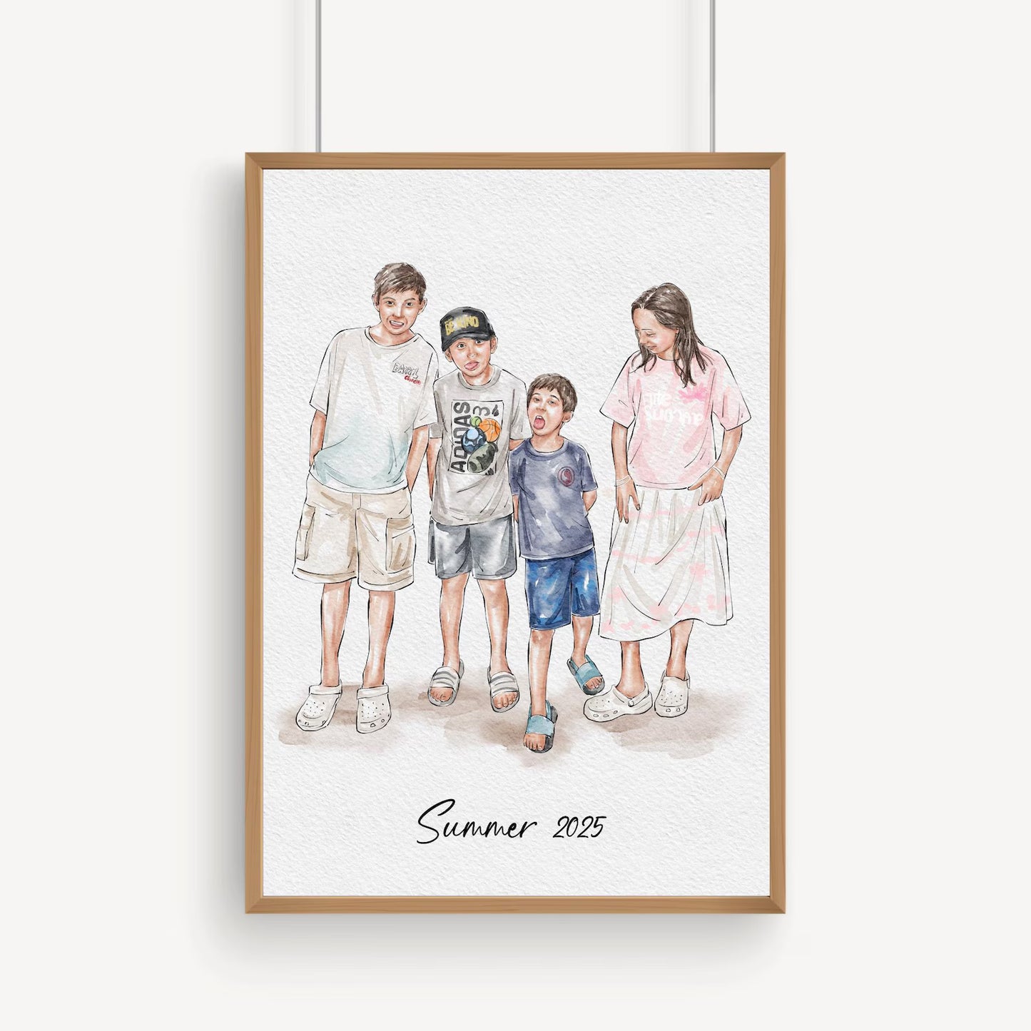 Custom Hand Painted Watercolor Portrait for Dad | Father’s Day Gift