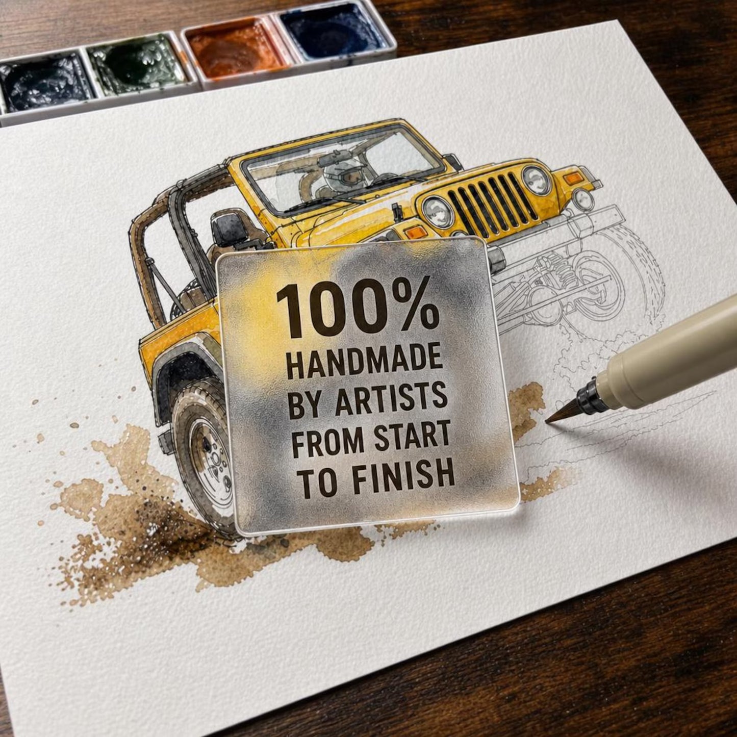 Custom Car Watercolor Portrait