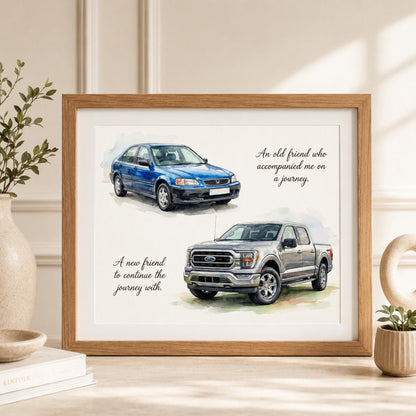 Custom Car Watercolor Portrait