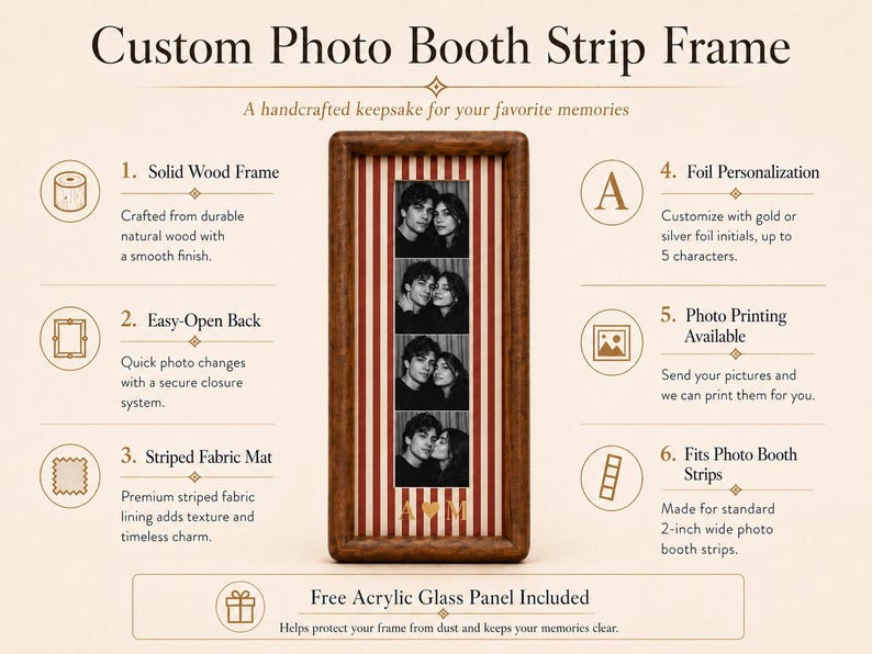 Personalized photo booth strip frame – product detail 14