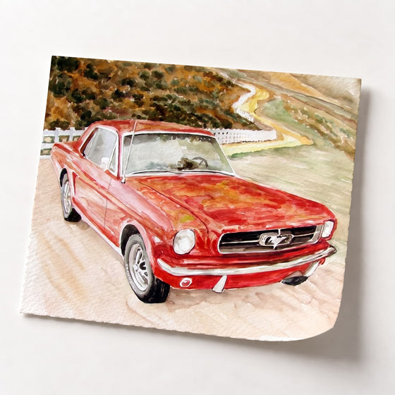 Car watercolor Original Painting (Physical) option