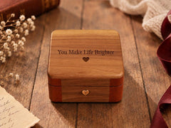 Personalized wooden photo music box – product photo 09