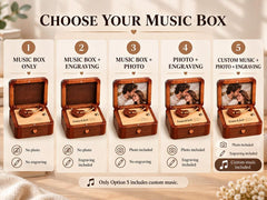 Personalized wooden photo music box – product photo 14