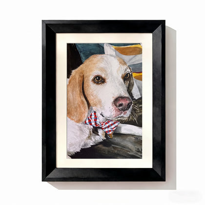 Pet watercolor Black Frame option