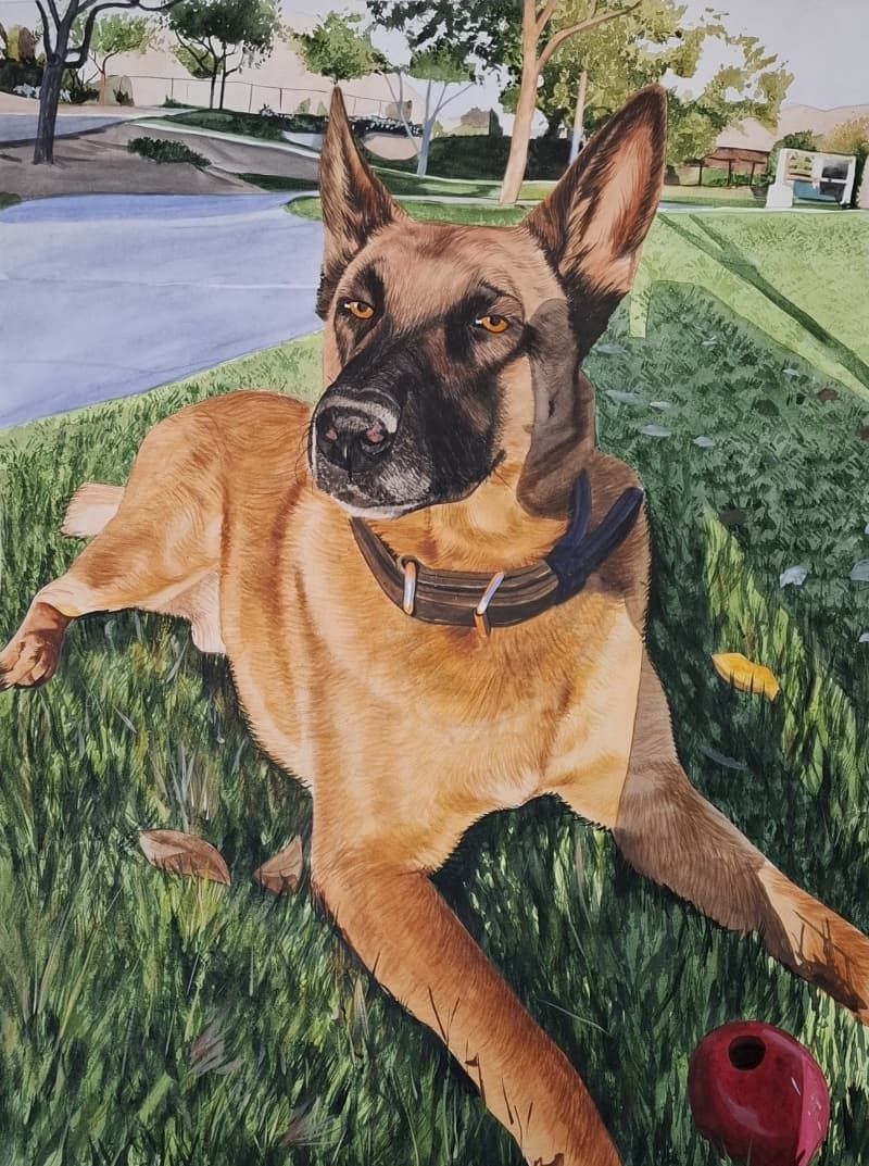 Pet Watercolor Portrait · Artwork #001