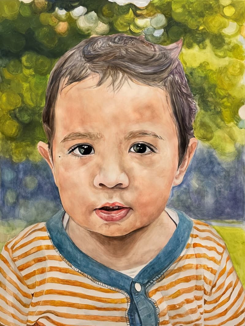 Family Watercolor Portrait · Artwork #016