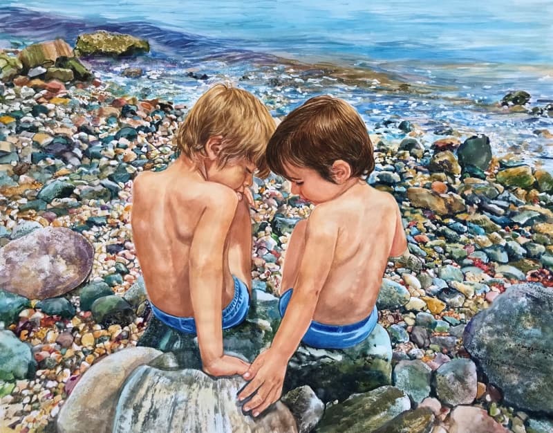 Family Watercolor Portrait · Artwork #051