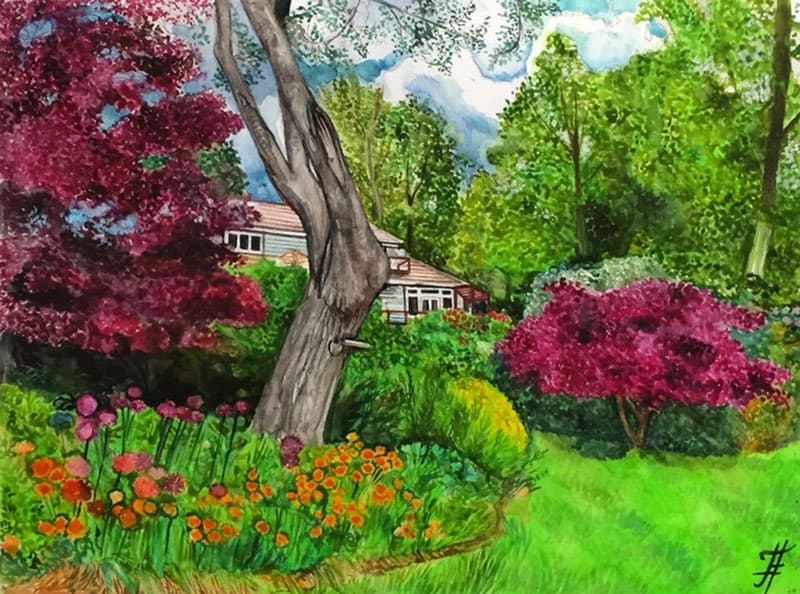 Landscape Watercolor Portrait · Artwork #076