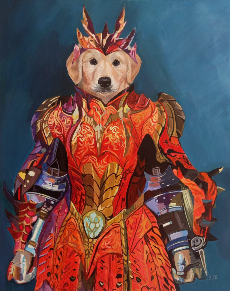 宠物画像 - painted artwork, oil/acrylic direction - 3