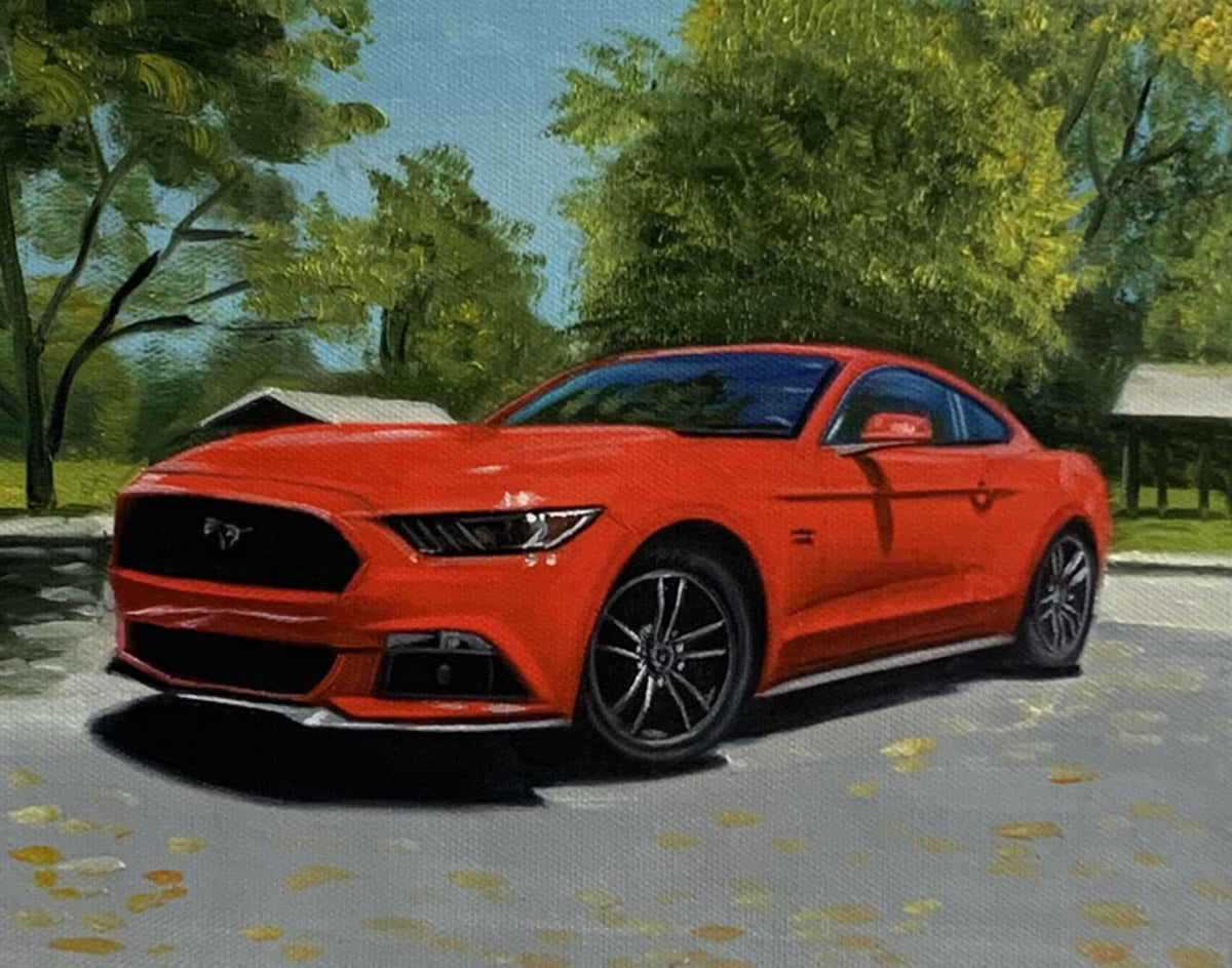 Painted artwork - car portrait reference