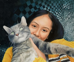 宠物＋主人 - painted artwork, oil/acrylic direction - 1