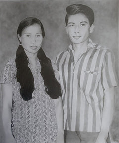 情侣画像 - graphite pencil drawing - 2