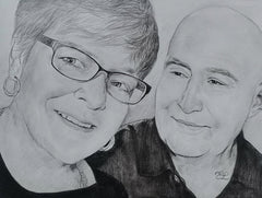 情侣画像 - graphite pencil drawing - 3
