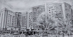 Landscape portrait - graphite pencil drawing - 1