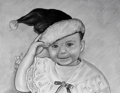 儿童画像 - graphite pencil portrait - 2