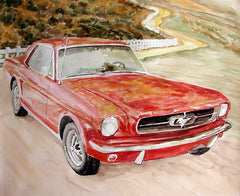 Custom Hand-Painted Car Watercolor Portrait