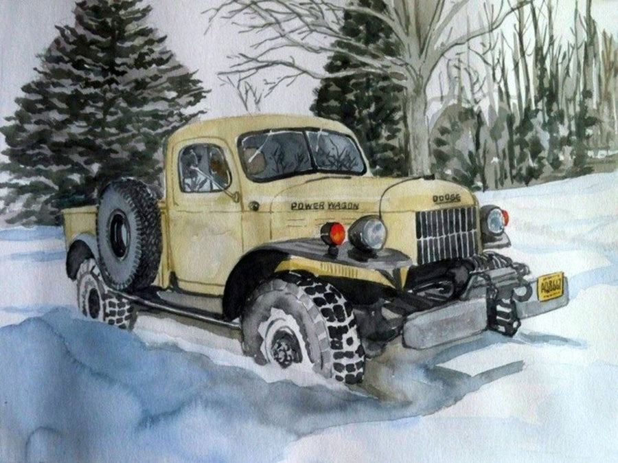 Custom Hand-Painted Car Watercolor Portrait