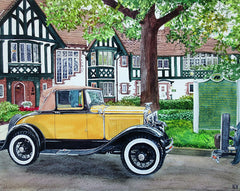 Custom Hand-Painted Car Watercolor Portrait