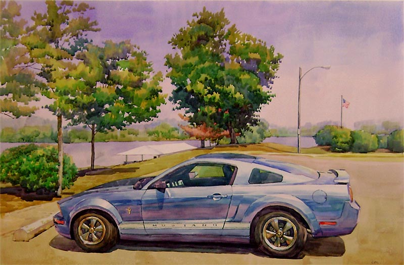 Custom Hand-Painted Car Watercolor Portrait