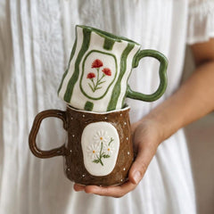 Hand-painted birth flower mug product photo 03