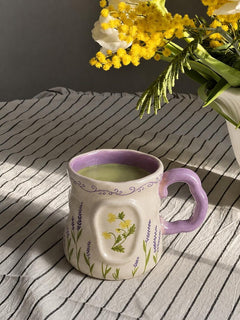 Hand-painted birth flower mug product photo 16
