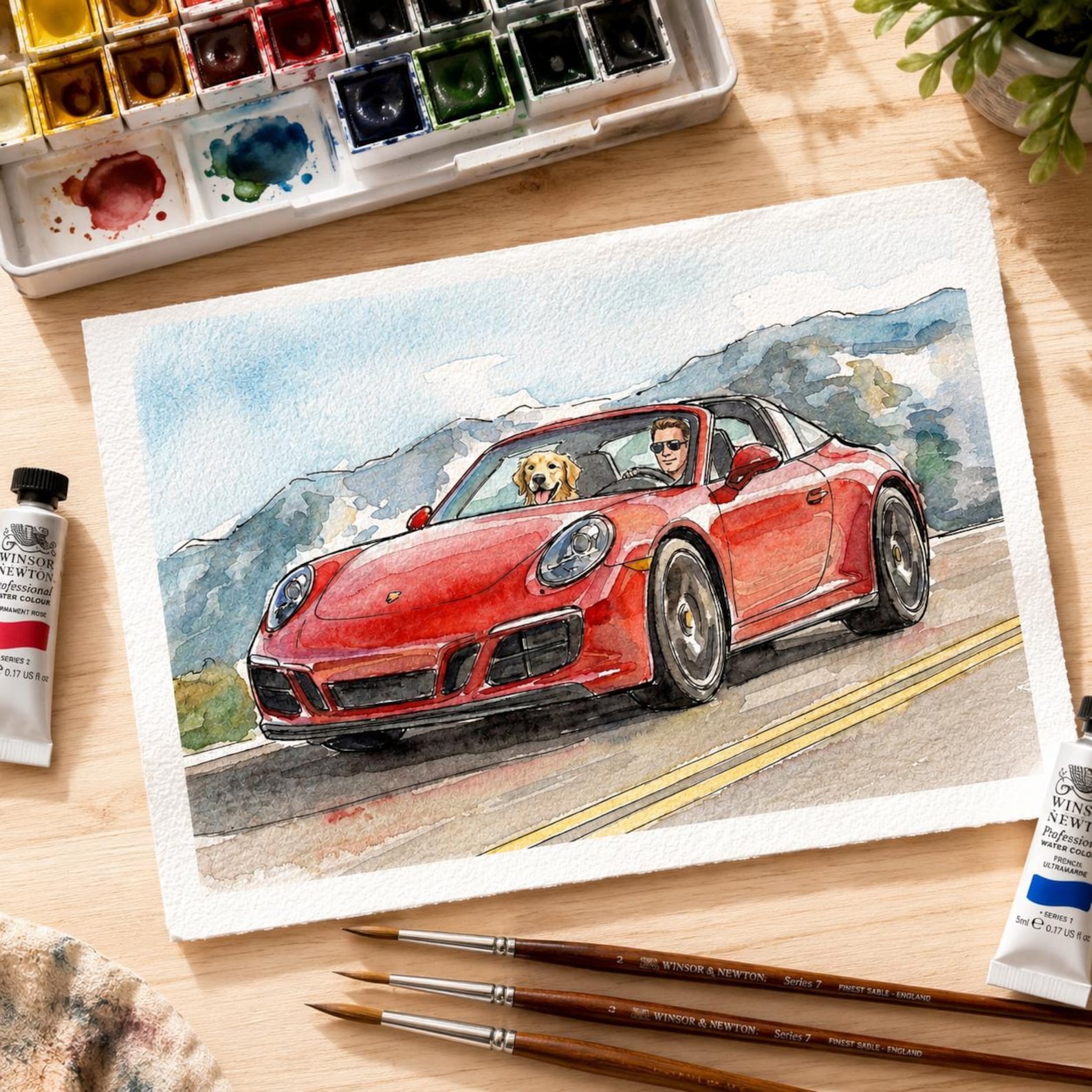 Watercolor Car Painting for Keepsake and Gift,Personalized Vehicle Illustration - Watercolor Art by PaintMySoul