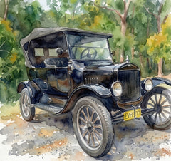 Custom Hand-Painted Car Watercolor Portrait